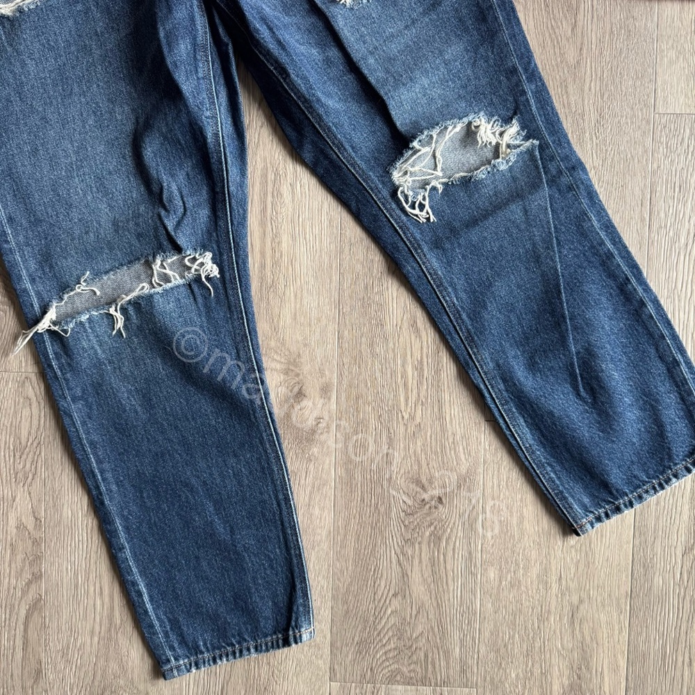 American Eagle Mom Jeans Size 12 Regular 100% Cotton - Picture 6 of 8